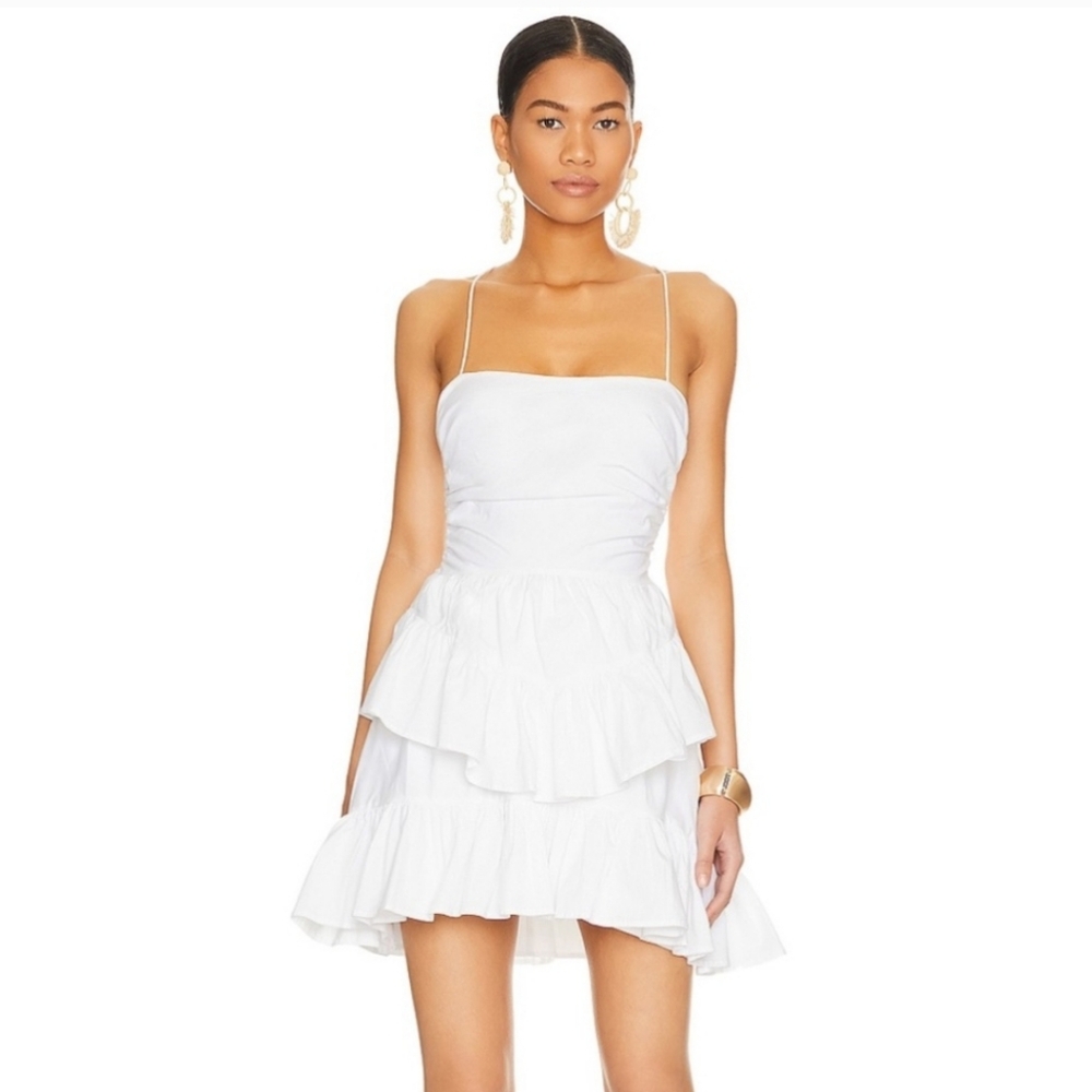 Lovers & Friends Rosalind Mini Dress in White from Revolve Large